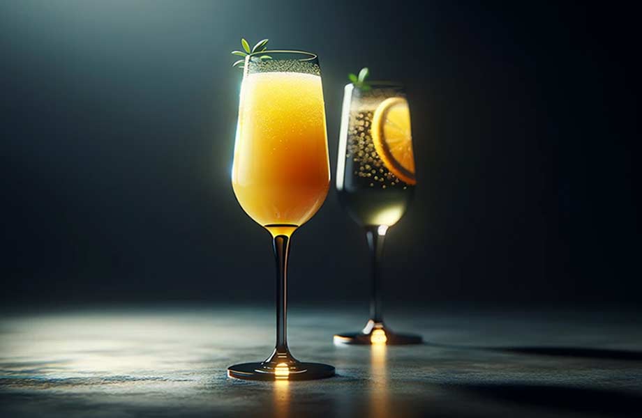 Barecular provides mobile Mimosa bar cocktail catering services