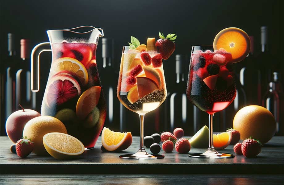 Barecular provides mobile Sangria bar cocktail catering services