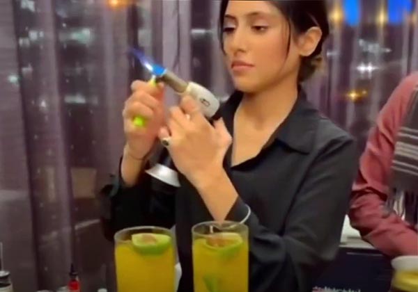 Barecular mixologists in Action